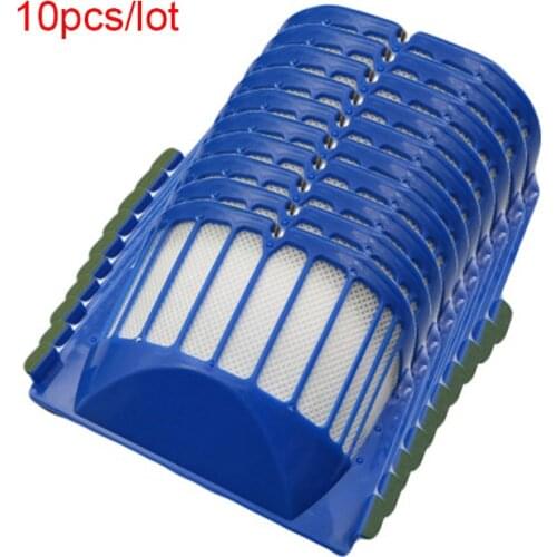 10 pcs Blue AeroVac Hepa Filter for iRobot Roomba 600 Series 610 615 620 625 630etc Vacuum Cleaner Accessories replacement Parts