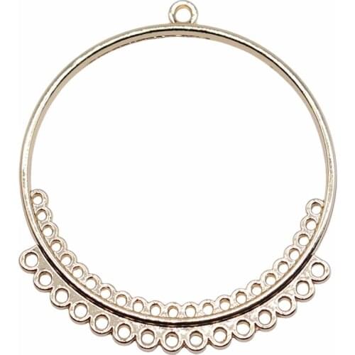 WYSIWYG 10pcs 40x35mm KC Gold Color Earring Connector For Jewelry Making DIY Jewelry Findings