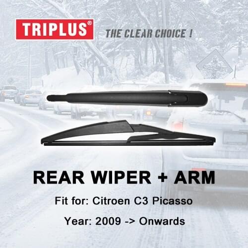 Rear Wiper Arm with Blade for Citroen C3 Picasso (2009-Onwards)1pc 12" 290mm,Rear Wiper Arm & Rear Wiper Blades