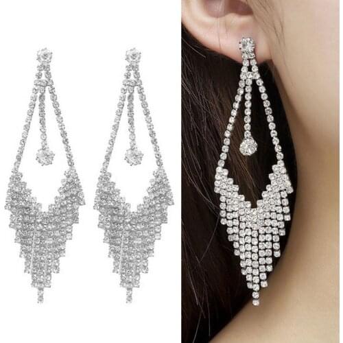 Tassel Earrings Female Temperament Celebrity Fashion Exaggerated Long Earrings Dinner Date Earrings Jewellery Gift Earrings