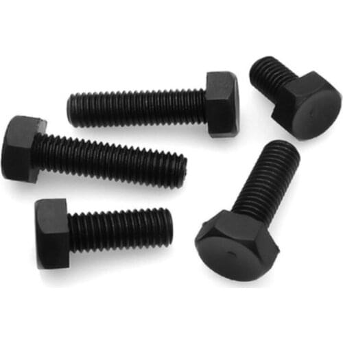 10-50pcs M3 M4 M5 M6 M8 DIN933 External Outside black nylon Hex Hexagon Head Screw Bolt L=6-60mm