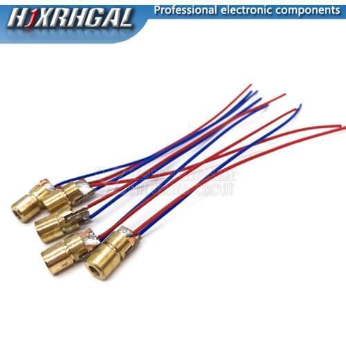 100pcs 5V 650nm 5mW Laser Red Dot Module red laser sight red laser diode laser pointer new hjxrhgal