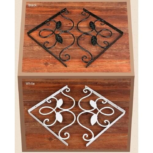 2Pcs/Lot With Screws American Vintage Iron Shelf Bracket Shelving Support