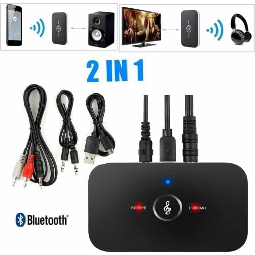 2-IN-1 Bluetooth Receiver & Transmitter Wireless RCA to 3.5mm Aux Audio Adapter