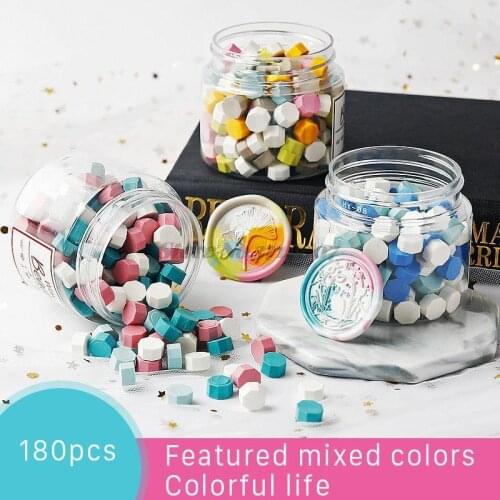2021 Clear Stamps 50pcs Stamping Sealing Wax Colorful Beads Wax Seal Stamps for Envelope Documents Wedding Birthday Party