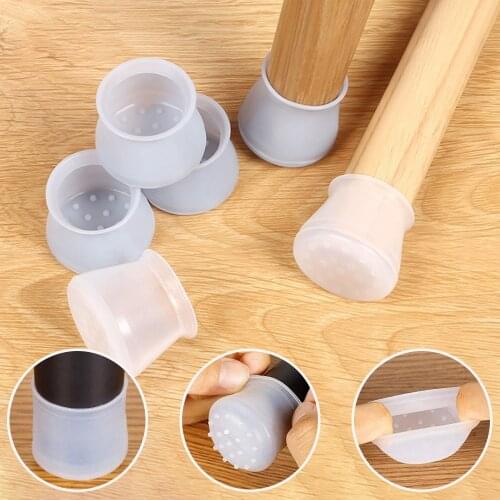 4PCS Universal Silicone Table Chair Foot Cover Table Foot pad protective cover protection pad stool mute chair foot pad