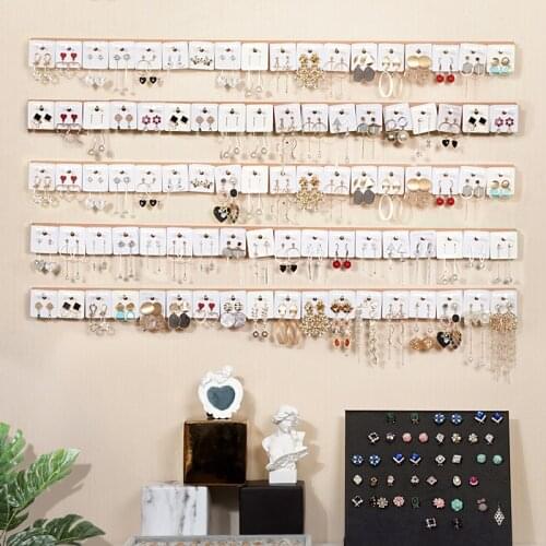 Wooden earrings display stand jewelry shelf holder organizer for necklace bracelet hair accessories keychain showcase hanger