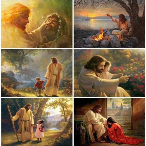 EverShine 5D Diamond Painting Portrait Diamond Embroidery Jesus Full Drill Mosaic Beaded DIY Cross Stitch New Arrival Home Decor