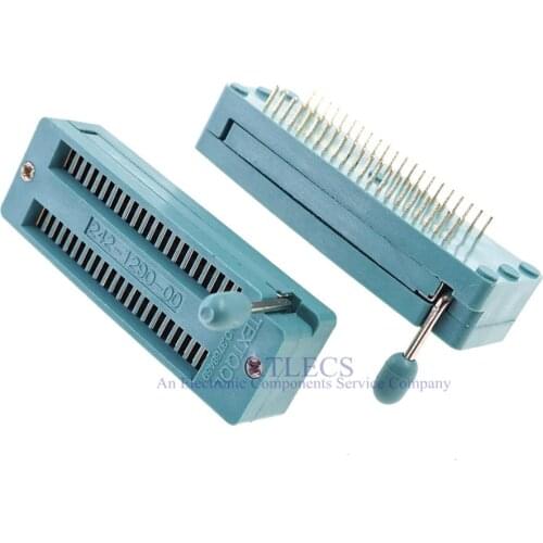 Test Tool IC DIP ZIF ZIP Socket 42 Pin Pitch 1.78 mm 1.778 Press-Fit Dual Row Spacing 10.16 mm 0.4" Narrow 2x21 Grid