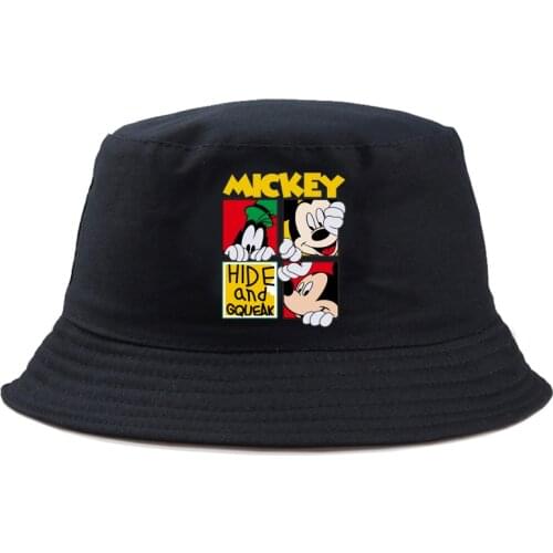 Panama Caps Mens Disney Minnie Mickey Woman Bucket Hats Summer Men Fishing Fisherman Hat
