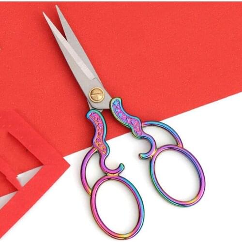 Classic Sewing Embroidery Scissor Fabric DIY Craft Art Cross Handicraft Tailor Retro Cut Vintage Stitch Scissors Whosale