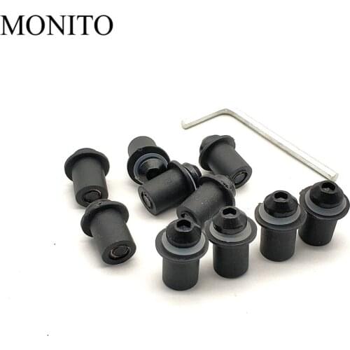 10PCS Fairing Windscreen Screw Bolt Kit Windshield Mounting Nut bolt For DUCATI Monster 899 1299 800 999 749 1000 959 696 799
