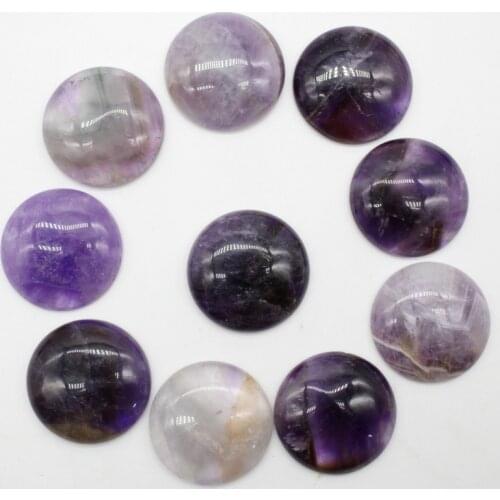 30pcs 30mm natural tiger eye stone agates malachite crystal round cabochon beads for jewelry Accessories making Ring necklace