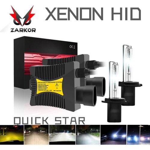 Zarkor 35W 55W 12V Xenon Light Bulbs Car Headlight H1 H3 H7 H11 9005 9006 4300k 6000k 8000k HID Slim Ballast Xenon Headlamp Kit