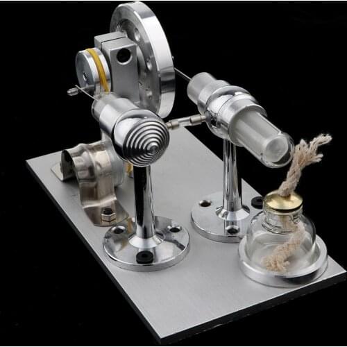 Flywheel Rotary External Combustion Stirling Engine Model Motor Power Heat Engine Generator Toy Gifts
