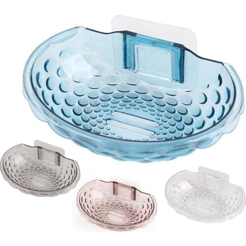 Soap Box Wall Mount Quick Drainage Base Acrylic Stable Adhesive Soap Dishes for Bathroom accessories