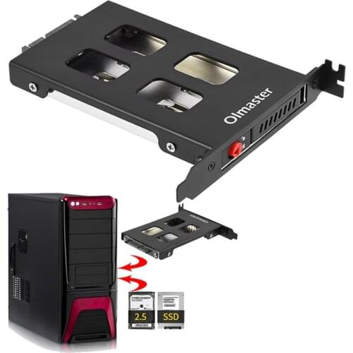 Oimaster Pci Mobile Rack Enclosure Hard Disk Drive Case Box For 2.5 Inch Sata Sdd Hdd Adapter