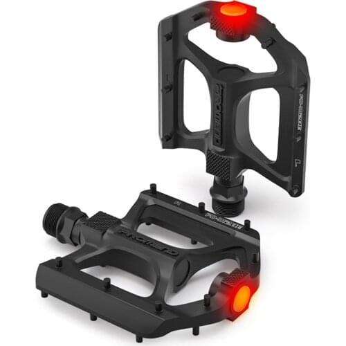 Mountain bike bicycle pedal with warning light alloy non-slip pedal DU bearing multiple models various bicycle accessories #W