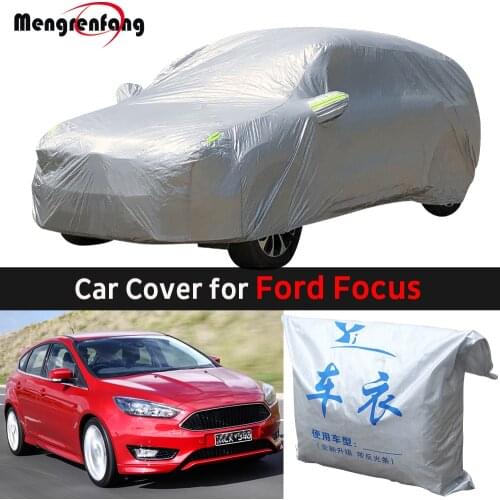 Full Car Cover Outdoor Anti UV Sun Rain Snow Fog Resistant Cover For Ford Focus Hatchback Wagon Sedan Coupe ST 1998-2021