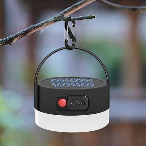 Portable USB/Solar Rechargeable LED Bulb Lamp Charge Lantern Emergency Night Market Light Outdoor Camping Home Fishing
