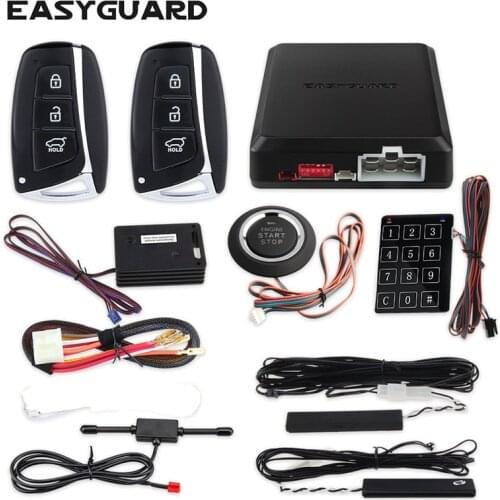 EASYGUARD button start stop keyless entry cars remote start car security system remote central locking pke passive keyless entry