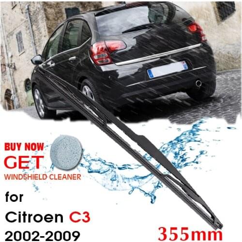 Car Wiper Blade Rear Back Window Windscreen Windshield Wipers Auto Accessories For Citroen C3 Hatchback 2002-2009 355mm
