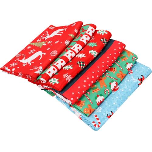 Knitted Christmas Stretch Fabric Snowflake Four-Sided Stretch Milk Silk Fabrics TJ1346