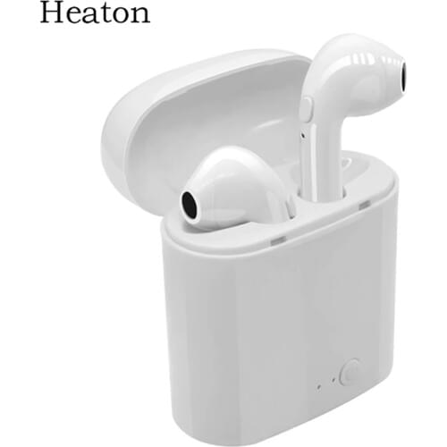 Heaton TWS Wireless Bluetooth Earphone V5.0 In-ear Earbud With Mic Bluetooth Headphones Headsets For Phone PC With Charging Box