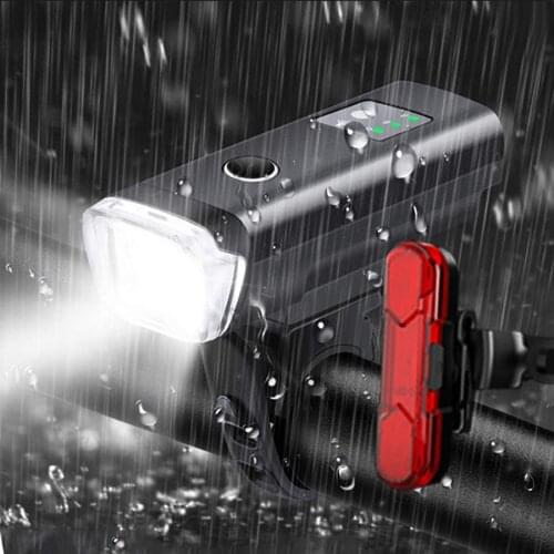 Smart Induction Bicycle Front Light Set USB Rechargeable Rear Light LED Cycling Headlight Waterproof Lamp Flashlight For Bicycle