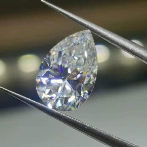 VVS1 Excellent D Loose Teardrop Moissanites Stone Pear Waterdrop Brilliant Cut TEST POSITIVE WARRANTY Jewelry Engagement Ring