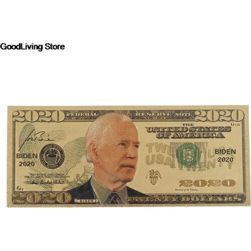 1pc Brand New Biden America Presidential Election Gold Plated Commemorative Bank Note