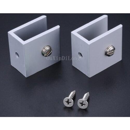10PCS Aluminum Glass Clamps Shelves Holder Corner Bracket Clamp For 6mm 8mm 10mm 12mm 18mm Thick Glass Clips JF1992