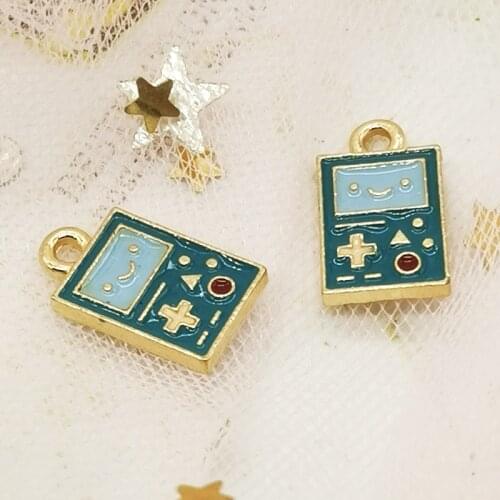 10Pcs/lot 8x14mm Calculator Shape Alloy Enamel Charm Tag DIY Accessories Of Necklace Bracelet Headdress Handmade