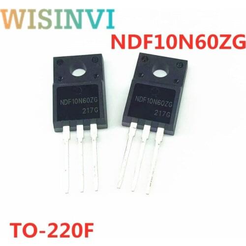 10 PCS NDF10N60ZG NDF10N60 TO220F 10N60 TO220F MOS