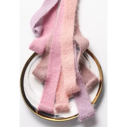 10 yards Korean Ribbon Hair Ornament bow clothing accessories gift box packaging material hair Plush band wool knitting belt