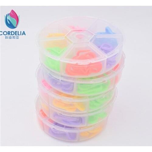 2016 best selling 6 different color high quality ABS made crochet and knitting stitch marker pin for home diy knit tools set