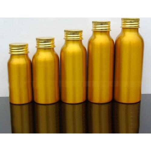 30-50pcs 30/50/60/80/100ml Aluminum gold empty bottle Capsule bottle Screw cap cosmetic jar Sample travel subpackage bottles