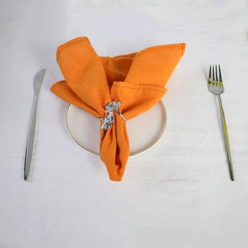 6PCS Cotton Linen Table Napkins,Classic Style Kitchen Tableware Towel,Soft Durable Cloth,Washable and Reusable Placemat