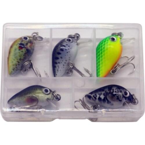 5pcs/Lot Gorgons Mirco Fishing Lure Tackle 2g 3cm Ultralight Wobblers Mini Crankbait Fishing Lures Topwater Rattling Crank