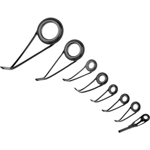 8pcs Mixed Stainless Steel Fishing Rod Guides Ceramic Fishing Rod Line Ring Tip Set Strong DIY Eye Rings for Lure Rod