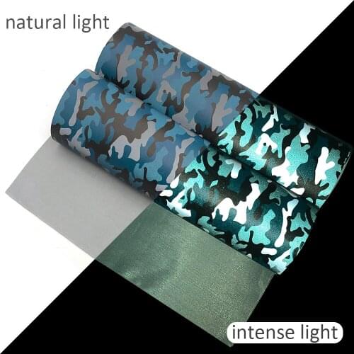 David accessories 20*33cm Camo Reflective Under Intense Light Sliced Fabric For Bow-knot Bags Shoes Sewing Clothing DIY,c8543
