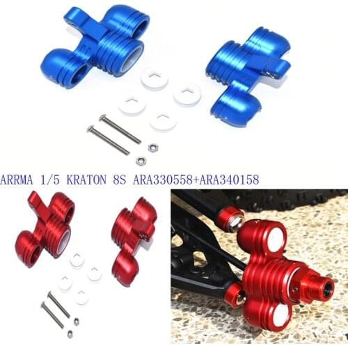 ALUMINUM FRONT KNUCKLE ARMSARRMA 1/5 KRATON 8S combined with POM plastic steering cup-pair MAKX021 ARA330558+ARA340158