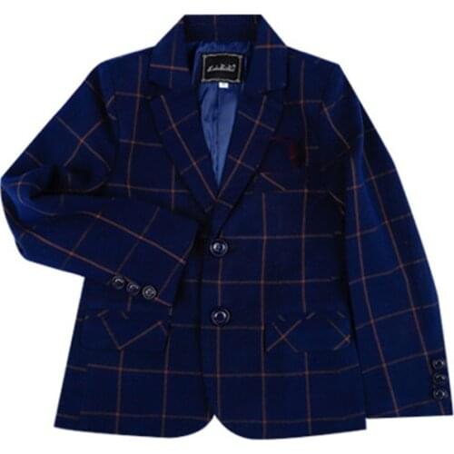 Kid Casual Blazers Suit For Baby Boy Black and Red Child Coat Children Dress Jacket Costume For Boy Blue Graduation Suit