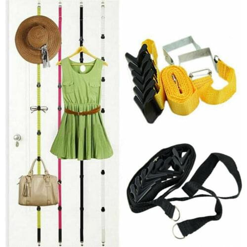 Door Hooks Adjustable Over Door Strap Hanger Storage Clothes Bag Hat Rack Organizer Solid 1 Piece 2020