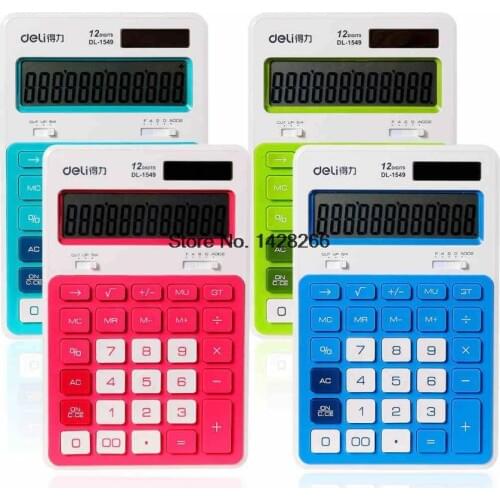 Dual Power Calculadora Electronic Big Display Calculating Candy Color Calculator Stationery Office Material School Supplies