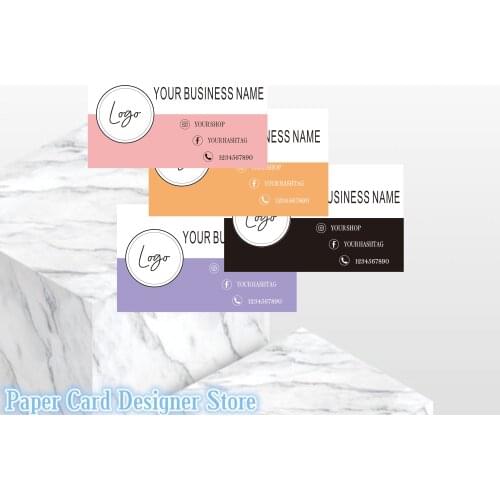 Customize MODERN Small Business Social Media Cards Paper business card 300gsm Double Standard Sided Shipping 90*54mm