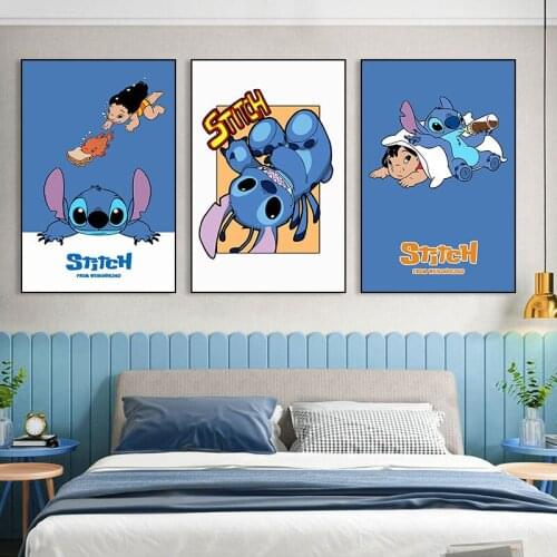 Disney Art Canvas Paintings Pink and Blue Posters and Interstellar Baby Prints Wall Art Pictures for Living Room Home Decoration