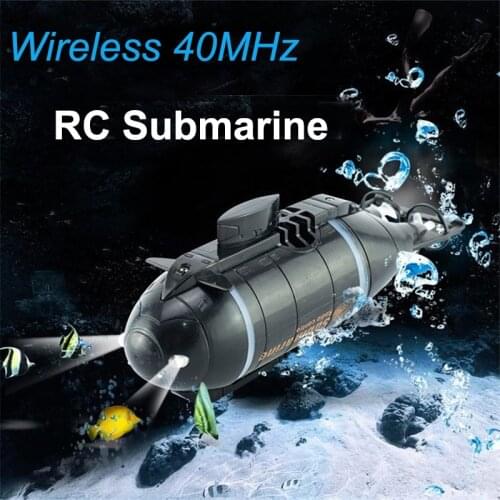 Mini RC Submarine Speed Racing boats Outdoor Adventure Pigboat Model Submarine 40MHz Remote control Boat Toy Gift for kids