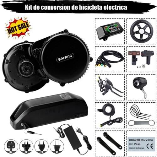US EU RU No tax Ebike Bafang 36V 250W Mid Motor 36V 13AH 17.4 Ah Lithium Battery Electric Bicycle Whole DIY Conversion Kits