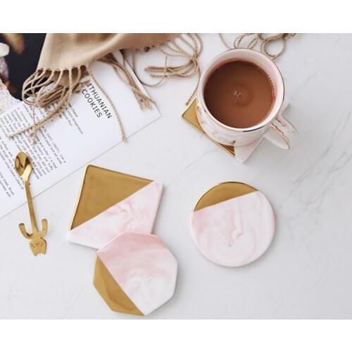Marble Coaster Ceramic Coaster Tea Coaster Round Table Mat Coaster Coffee Tea Coaster 1